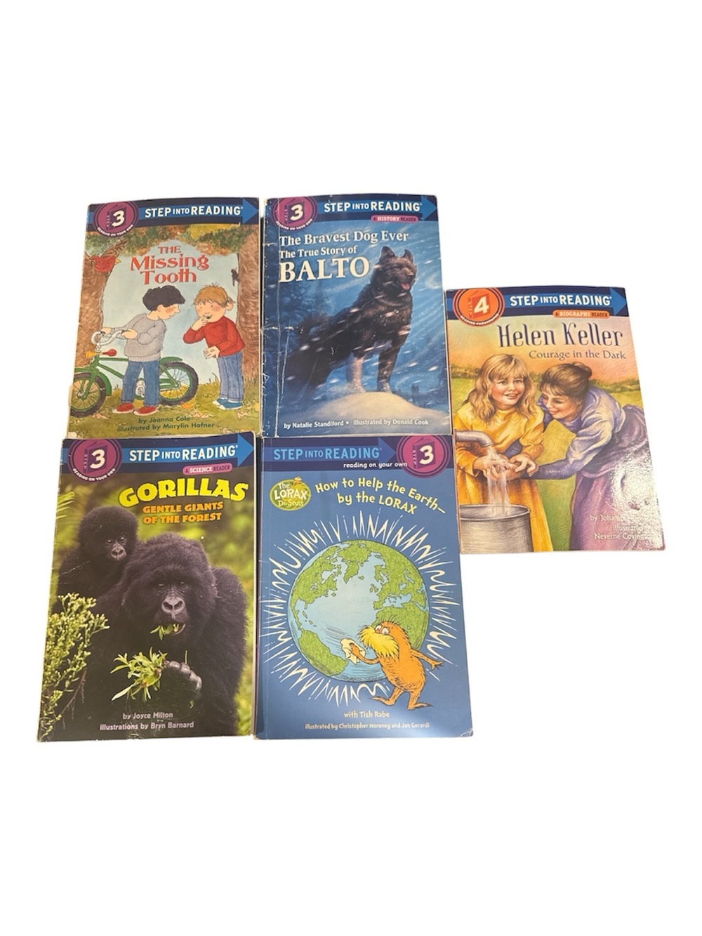 Kids Book Set of Five - Step into Reading level 3 & 4